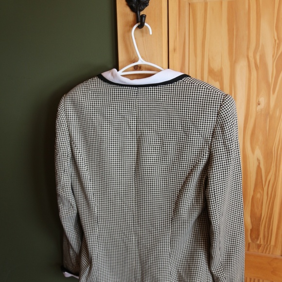 Black and white checked blazer - Size 10 - Picture 4 of 5